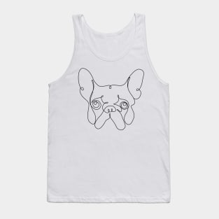 One Line French bulldog Tank Top